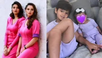 Sania Mirza's Son, Izhaan Makes Cute Expressions As He Caress 'Maasi', Anam Mirza's 4-Month-Old Baby