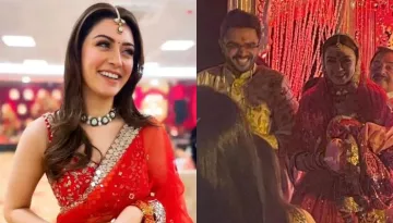 New Bride, Hansika Motwani Gets A Kiss From Hubby, Sohael Khaturiya After Dreamy 'Sindoor' Moment