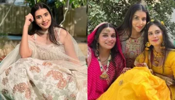 Charu Asopa Enjoys 'Behen Ki Haldi' In Rajasthan, Wears A Colourful Corset With Peach-Pink Skirt