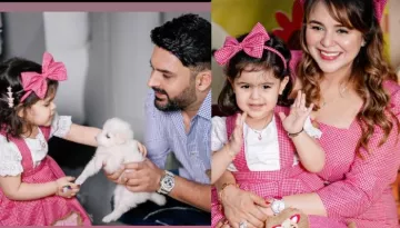 Kapil Sharma's Baby Girl, Anayra Sharma Cuts A Unique Farm-Themed Cake, Twins With Mom, Ginni
