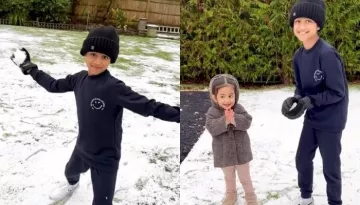 Shilpa Shetty's Daughter, Samisha Reacts Hilariously As Viaan Teaches Her To Throw Snowballs At Mom