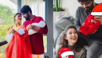 Nayanthara And Vignesh Shivan's Twins, Uyir And Ulagam Celebrate Their First Christmas