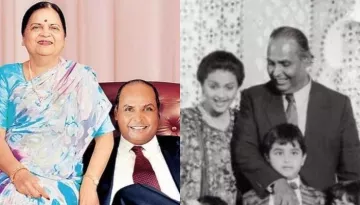 Unseen Picture Of Late Dhirubhai Ambani With Grandsons, Anmol And Anshul, Dressed In School Uniforms