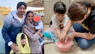 Geeta Basra And Harbhajan Singh Get Daughter, Hinaya's Hand-Impression, End Result Is Super Cute