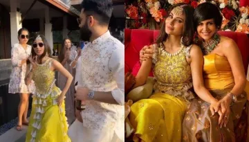 Mouni Roy Dances On 'Mehendi Hai Rachne Vali' With Suraj Nambiar, Her Tassel Lehenga Steals The Show