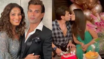 Bipasha Basu Cuts Her Birthday Cake With Karan Singh Grover, He Plants A Kiss And Sings For Her