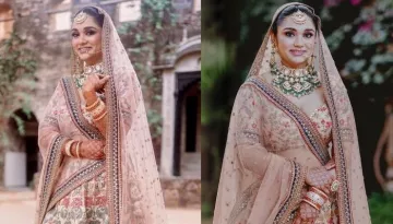 Sabyasachi Bride Stunned In A Floral Lehenga Adorned With 'Phulkari' Design And 'Zardosi' Border