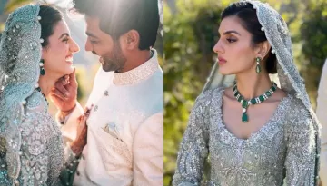 Fashion Stylist Bride Opted For A Hand Embellished Silver Attire With Minimal Jewellery