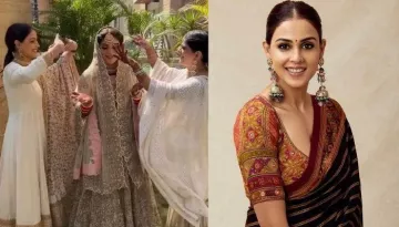 Genelia D'Souza Turns Bridesmaid, Dazzles In A White 'Anarkali' Suit, Performs 'Kaleera' Ceremony