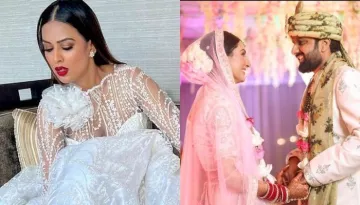 Nia Sharma's Brother Ties The Knot, She Stole The Show In A Pearl White Lehenga And A Net Blouse