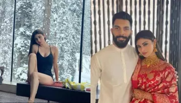 Mouni Roy Oozes Out Modern 'Bahu' Vibes As She Wears A Monokini With 'Shankha Pola' On Her Honeymoon
