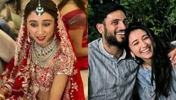 Inside Anmol Ambani And Krisha Shah's Cocktail Party, She Wore An Embellished Lavender Saree Gown