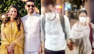 Vikrant Massey And Sheetal Thakur Arrive Back In Mumbai, New-Bride Flaunts 'Chooda' And 'Sindoor'