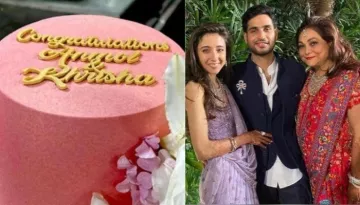 Anmol Ambani And Khrisha Shah's Three-Tier Real Flowers Reception Cake Looks Scrumptious