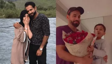 Irfan Pathan's Son, Imran Makes A Cute B'day Card For Mom Safa, The Father-Son Duo Wish Her Adorably