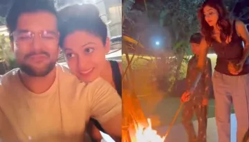 Raqesh Bapat Celebrates 'Holika Dahan' With GF, Shamita Shetty And Her Sister, Shilpa Shetty Kundra