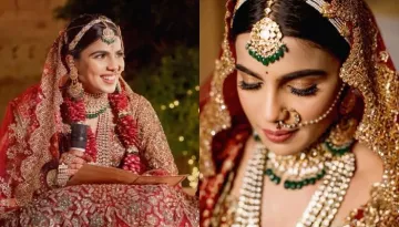 Bride Styled A Stone-Studded Regal Lehenga From Rimple And Harpreet, With A Unique 'Dupatta'