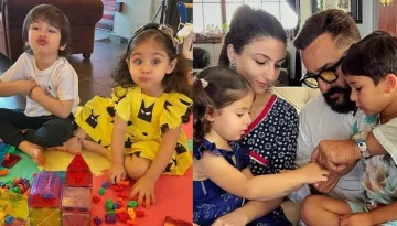 Saba Ali Khan Shares A Cutesy Picture Of Inaaya Naumi Kemmu And Taimur Ali Khan's Playful Bonding