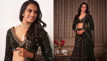 PV Sindhu Looks Drop-Dead Gorgeous In A Ravishing Green-Coloured Lehenga Worth Rs. 1.2 Lakh