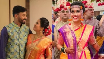 Sayli Kamble Dons A Nauvari Saree At Her Wedding With BF Dhawal, Their 'Varmala' Moment Wins Hearts