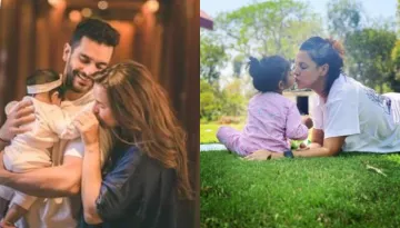 Neha Dhupia Shares Pictures With Her 3-Year-Old Yoga Partner, Mehr, Setting Mommy-Daughter Goals