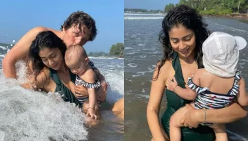 Shriya Saran Shares Glimpses With Her Daughter, Radha At Goa's Beach, Dons A Pink Bikini