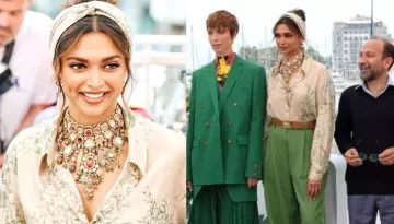 Deepika Padukone Ditches Louis Vuitton And Dons Sabyasachi's Contemporary Clothing For Cannes