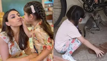 Soha Ali Khan's Daughter, Inaaya Cutely Tries To Touch A Cat, Her Little Happy Dance Is Unmissable