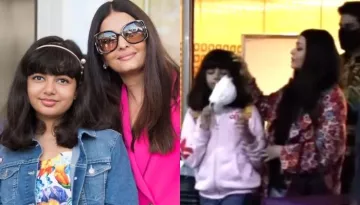 Aishwarya Rai Bachchan Fixes Daughter, Aaradhya's Hair For Paparazzi Pictures, Shows 'Maa Ka Pyaar'