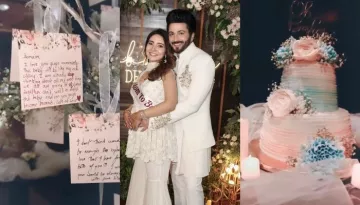 Inside Vinny Dhoopar's 'Godh Bharai': A Wish Tree, A 3-Tiered White Cake, Fun Games And Much More