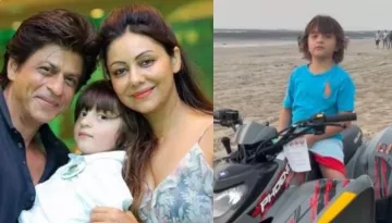 Gauri Khan Posts A Glimpse Of 'Birthday Boy', AbRam Posing Like Dad, Shah Rukh Khan On A Quad Bike