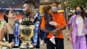 Hardik Pandya Arrive In Style With Wife, Natasa And Their Son After Gujarat Titans Win IPL 2022