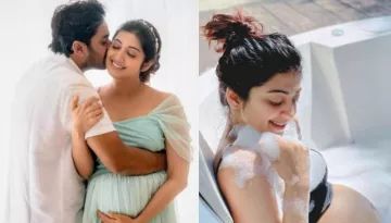 Pranitha Subhash Shares Bare Bump Pictures, Radiates Pregnancy Glow While Posing In A Jacuzzi