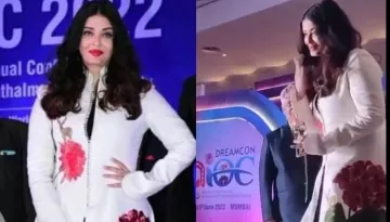 Aishwarya Rai Bachchan Stuns In A Rose-Printed Dress, Gets A Rose From A Fan