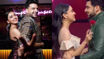 Tejasswi Prakash Gives Flying Kiss, Goes On One Knee For Karan Kundrra, The Latter Plants A Peck