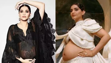 Sonam Kapoor Stuns In A Satin Outfit From Abu Jani Sandeep Khosla, Shows Off Her Growing Baby Bump