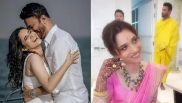 Ankita Lokhande-Vicky Jain's 'Griha Pravesh', Actress Stuns In A Pink Saree And Mehendi Clad Hands