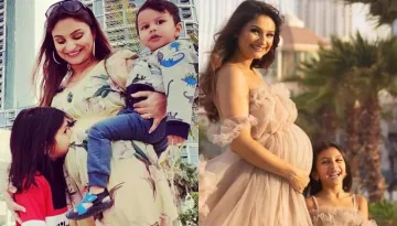 Dimpy Ganguly Twins With Daughter, Reanna In Matching Ruffle Dresses, Flaunts Her Baby Bump