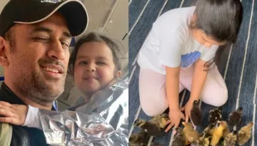MS Dhoni's Daughter Ziva Enjoys Fun Time With Ducklings At Their Farm House, It's Unmissable [Video]