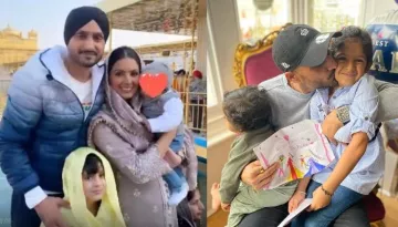 Harbhajan Singh's Wife, Geeta Shares A Cuddling Picture Of Her Hubby Receiving A Cute Gift From Kids