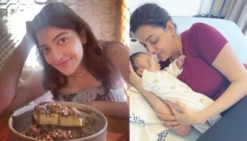 Kajal Aggarwal Gives A Kiss To Her Newborn Baby, Neil, Calls It The 'Best Birthday With Her Bubs'