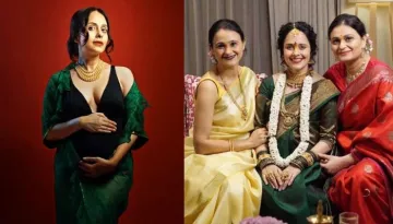 Mommy-To-Be, Natasha Sharma Shares Glimpses From Her 'Godh Bharai' Ceremony, Stuns In Silk Saree