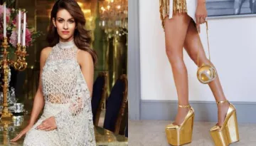 Natasha Poonawalla Grabs The Limelight In Her Goldie Look With A Valentino Bag And Unique Gold Pumps