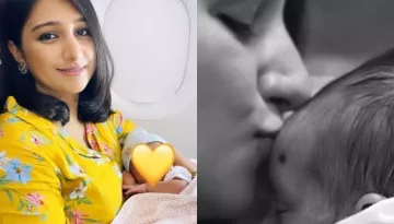 Mohena Kumari Shares A Cutesy Picture With 3-Months-Old Son, Aayansh, Gives A Peck On His Forehead