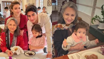 Sharmila Tagore Spends Mushy Moments With Grandchild, Inaaya Naumi Kemmu, Twins In Purple