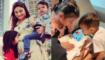 Dimpy Ganguly Shares Kids, Reanna And Aryaan's Reactions On Meeting Their Just-Born Baby Brother