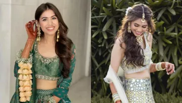 Bride Wears A Green-Hued Anita Dongre Couture For Mehendi, Looks Trendy In Manish Malhotra Lehenga