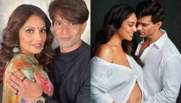 Bipasha Basu Flaunts Her Cute Baby Bump In 1st-Ever Pictures From Her Photoshoot With Hubby, Karan