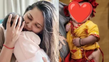 Kratika Sengar Decks Up Daughter Devika On Janmasthami, Ties A 'Kala Dhaga' To Protect From Evil Eye