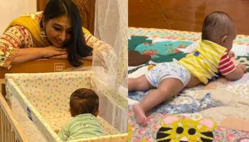 Mohena Kumari Singh's Son Turns Four-Month-Old, Enjoys His 'Me-Time' On Animal Quilt